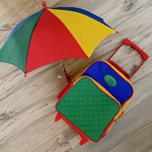 Child’s Roller Suitcase with Matching Umbrella